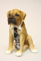 Статуэтка собаки Боксер в галстуке
